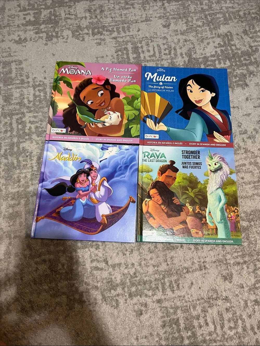 Bundle of 9 bendon hardcover Disney princess books.